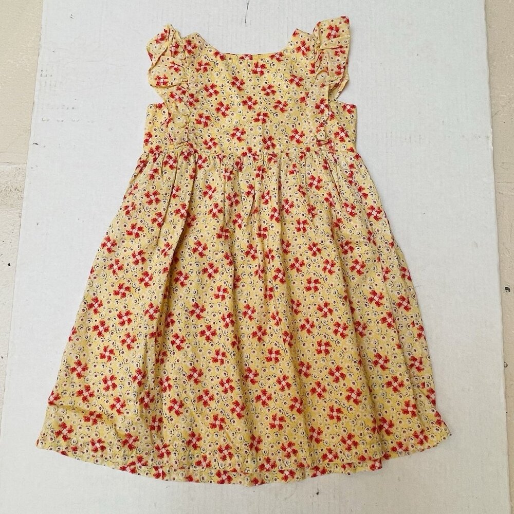 Gap Summer‎ Bloom Dress Girls 4 Toddler Pink Sleeveless Floral Ruffles Summer